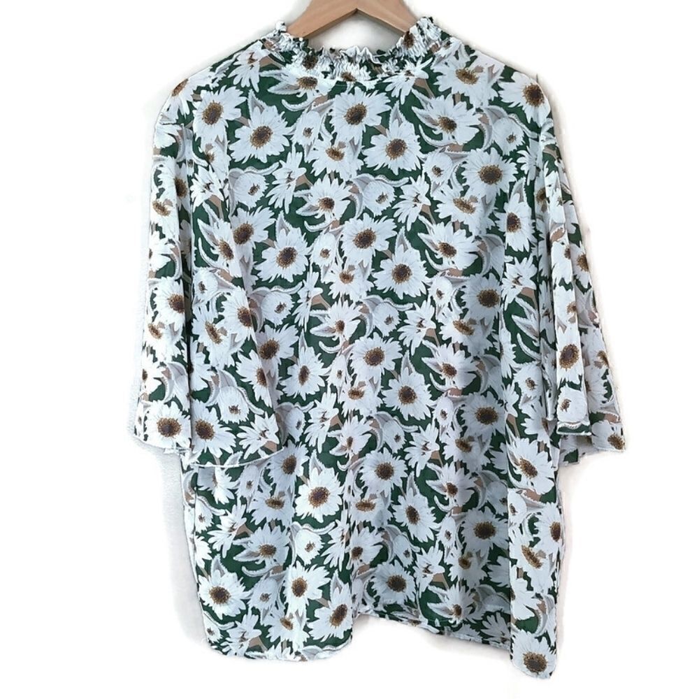 Shein Curve Floral Blouse 3x